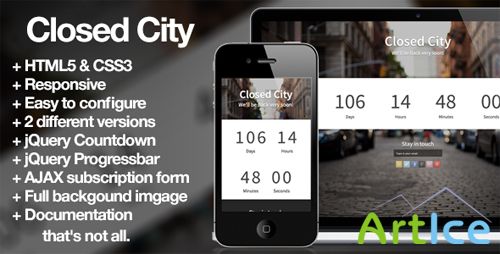 ThemeForest - Closed City - Coming Soon Page - RIP