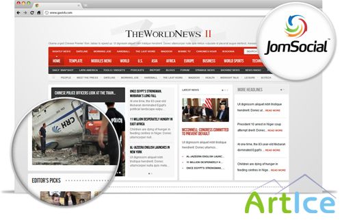 Gavick - The World News II v2.12 Joomla 2.5 Template - Retail