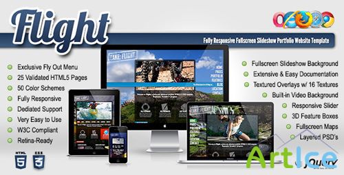 ThemeForest - Flight - Responsive Fullscreen Background Template