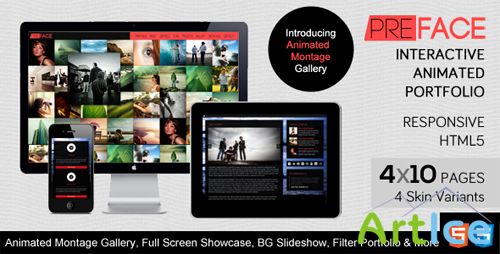 ThemeForest - Preface - HTML5 Interactive Responsive Portfolio