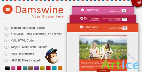 ThemeForest - Damswine E-mail Template - RIP