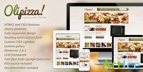 ThemeForest - Olipizza - Really tasty HTML5 template - RIP