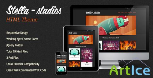 ThemeForest - Stella Studios Responsive Html Template - RIP