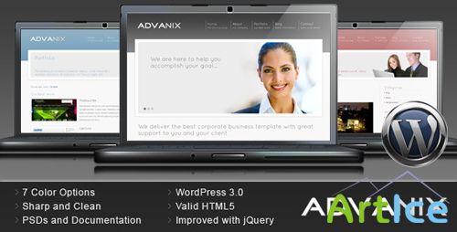 ThemeForest - Advanix - Corporate Business WordPress Theme - RIP (Red)