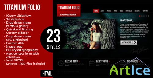 ThemeForest - Titanium Folio (HTML Full)