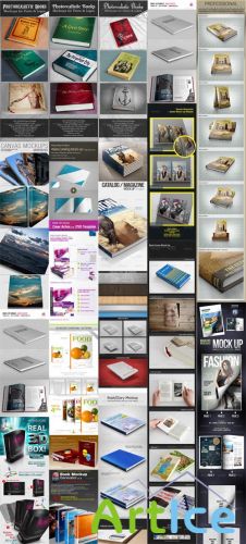 3D Book Covers Mockup Bundle