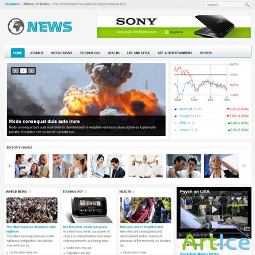 VTem - News Template For Joomla 2.5