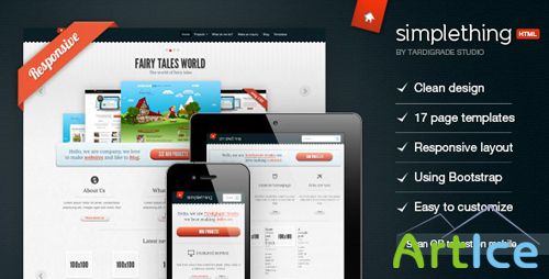 ThemeForest - Simplething - a clean HTML template - RIP