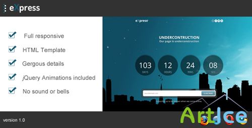 ThemeForest - eXpress - Responsive Coming Soon Template - RIP