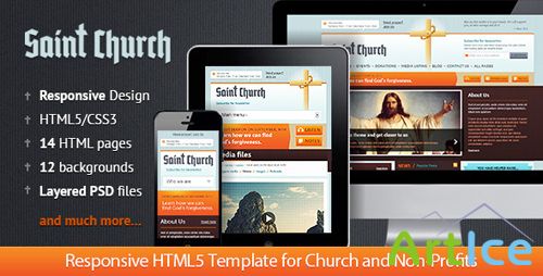 ThemeForest - SaintChurch: Responsive HTML5 Template - RIP