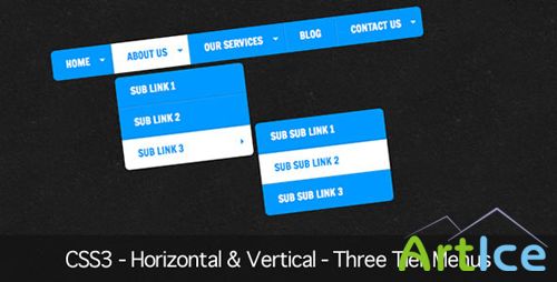 CodeCanyon - CSS3 - Horizontal & Vertical - Three Tier Menus