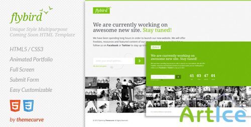 ThemeForest - Flybird - Coming Soon Page - RIP