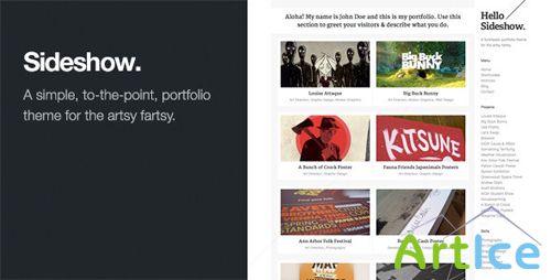 ThemeForest - Sideshow v1.1 - Funktastic Portfolio WordPress Theme