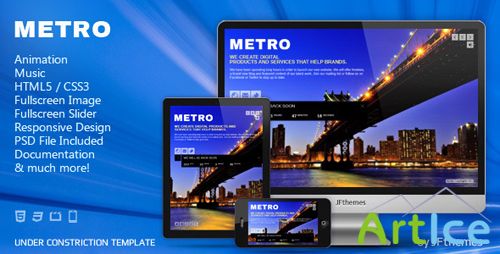 ThemeForest - METRO - Responsive Under Construction Template