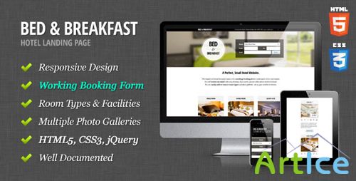 ThemeForest - Bed & Breakfast - Hotel Landing Page