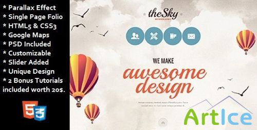 ThemeForest - The Sky - Unique One Page Folio