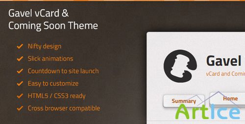 ThemeForest - Gavel vCard & Coming Soon Theme