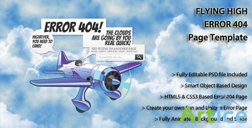 ThemeForest - High Flyer Error 404 HTML Template