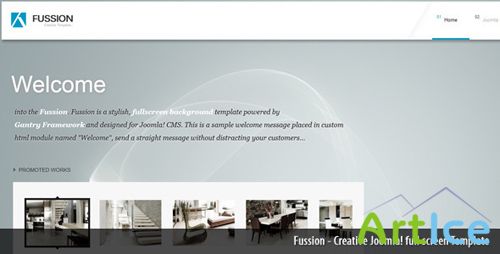 ThemeForest - Fussion Creative full screen Joomla! Template