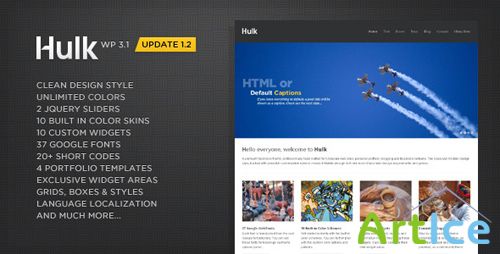 ThemeForest - Hulk v1.2 - Business / Portfolio Wordpress Theme