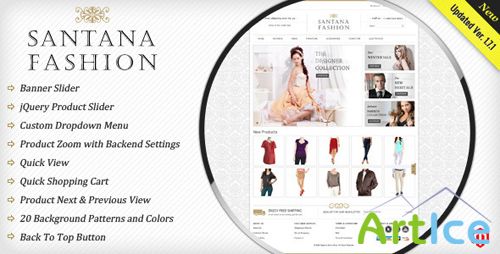 ThemeForest - Santana Fashion Store v1.7.1 - Magento Version