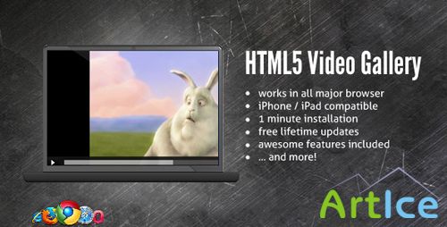 CodeCanyon - HTML5 Blue Video Gallery