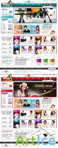 Hair Design Korea PSD Web Templates