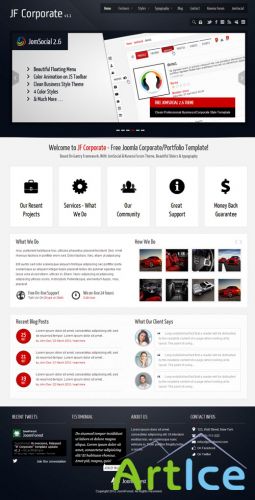 JoomForest - JF Corporate v1.1 - For Joomla 2.5 Template