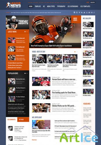 Gavick - GK League News v3.5.1 Template For Joomla 2.5