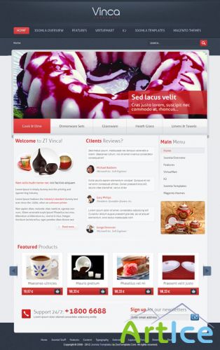 ZooTemplate - ZT Vinca Shopping Cart Joomla Template - J2.5