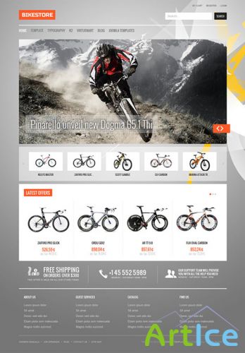 Gavick - GK Bikestore v3.5.1 Template For Joomla 3.0