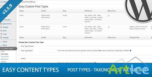 CodeCanyon - Easy Custom Content Types for WordPress Version 2.5.3