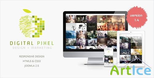 TemPlaza - TZ Digital Pixel v1.4 - Template For Joomla 2.5