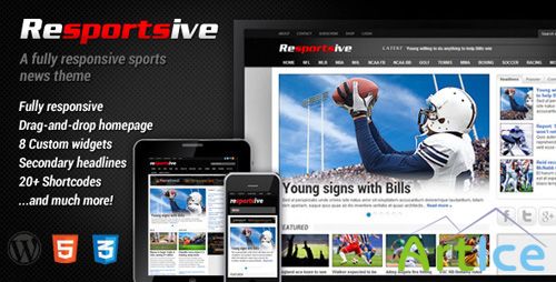 ThemeForest - Resportsive v1.04 - Responsive Sports News Theme