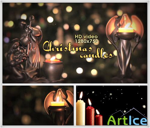 Christmas Candles Footage HD