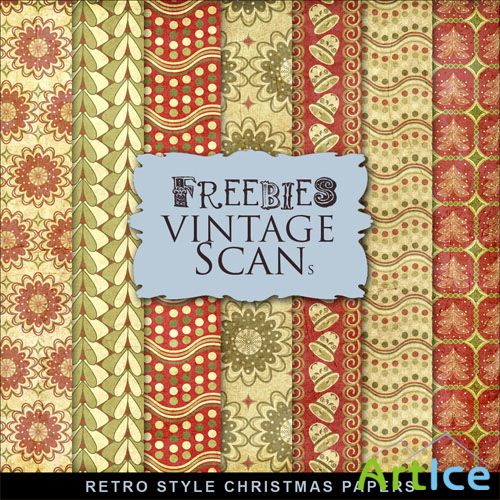 Textures - Retro Style XMAS Papers 2