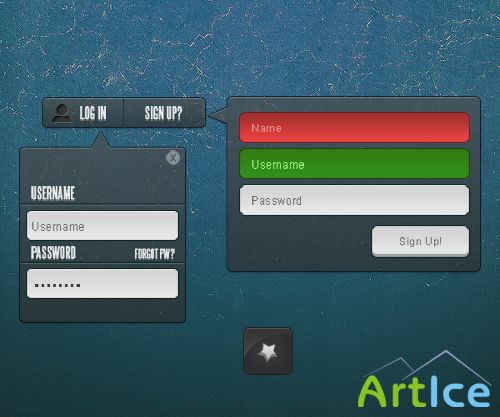 Login Form PSD