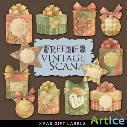 Scrap-kit - Vintage Style XMAS Labels