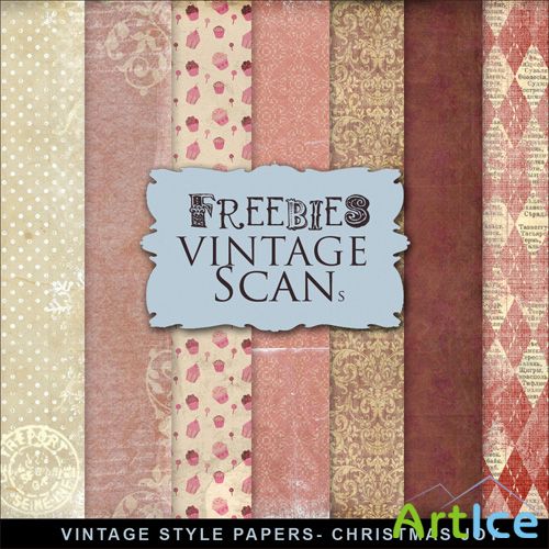 Textures - Retro Style XMAS Papers 3