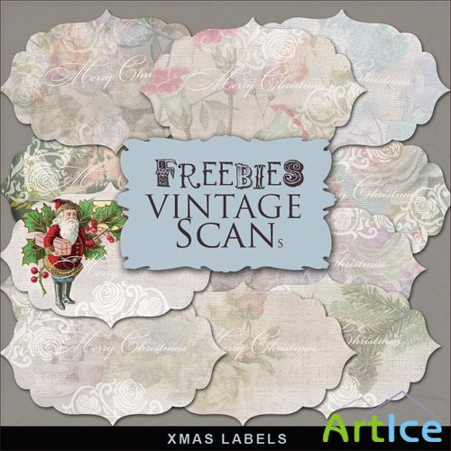 Scrap-kit - Vintage Style XMAS Labels