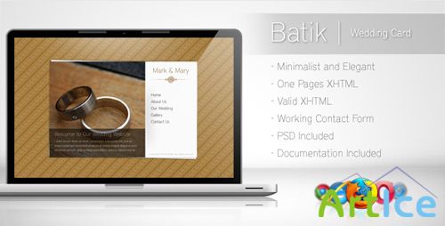 ThemeForest - Batik - Minimalist Wedding Card