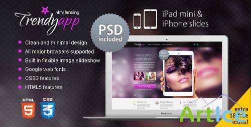 ThemeForest - TrendyApp - HTML5/CSS3 App Showcase Landing Page