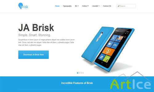 JoomlArt - JA Brisk - JoomlArt for Joomla 3.0 & 2.5 - Retail