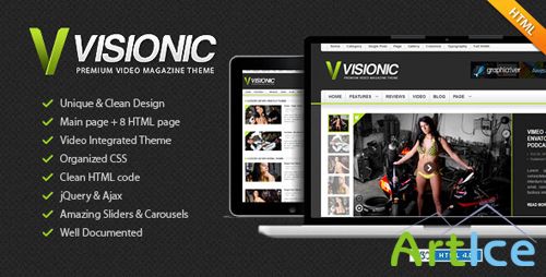 ThemeForest - Visionic Video Magazine HTML Template