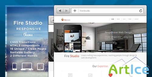 ThemeForest - Fire Studio Responsive WD