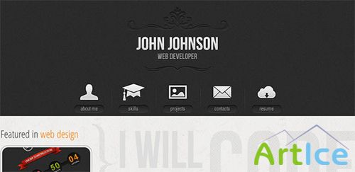 ThemeForest - Resume - single page portfolio/vcard theme