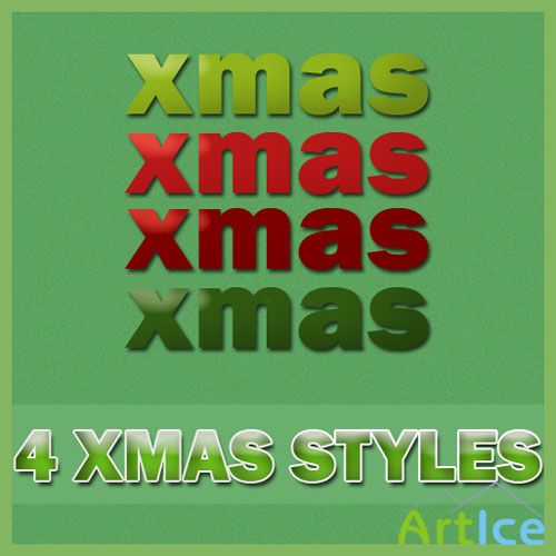 4 Christmas Styles for Photoshop