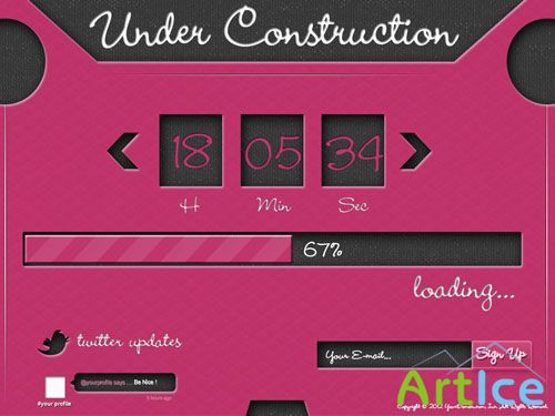 PSD Template - Underconstruction Shirt