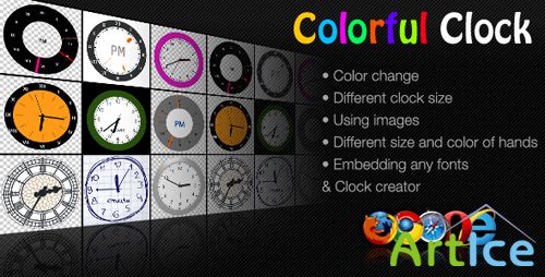 CodeCanyon - Colorful Clock