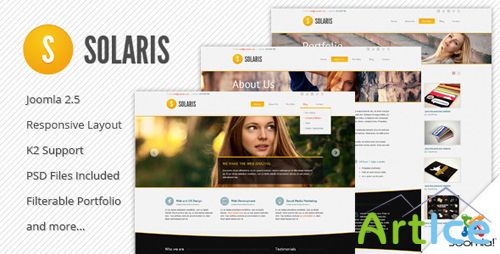 ThemeForest - Solaris v1.0.1 - Responsive Joomla 2.5 Template